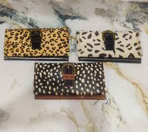 Caliente bohemio Vintage moda mujer Real hecho a mano Delgado Bifold cuero cremallera embrague cartera Animal estampado piel elegante Bakal bolsa - Product Image 1