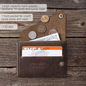 Cartera de Cuero con Diseño Plegable para Varias Tarjetas y Logotipo Personalizado, Cartera de Cuero Hecha a Medida de Alta Calidad en Venta - Product Image 5