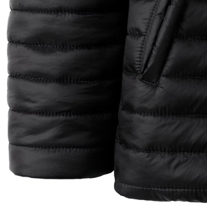 Abrigo acolchado personalizable con costuras duraderas y ligeras de invierno para hombre, prendas de vestir con cremallera informal, chaqueta Bomber a prueba de viento, venta al por mayor - Product Image 6