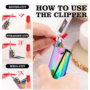 Cortaúñas profesional de acero inoxidable, cortadores de borde curvo/recto ultra afilados, apertura de mandíbula ancha, dedos de los pies, acrílico resistente - Product Image 2