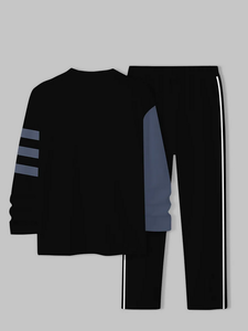 À la mode hiver sweats à capuche survêtement décontracté Sport pantalon fermeture éclair survêtement ensemble Streetwear survêtement deux pièces ensembles hommes 100% coton - Product Image 6