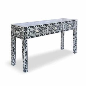 Table console en incrustation d'os artisanale Table d'entrée de luxe de designer pour salon couloir et décoration intérieure Meubles - Product Image 1