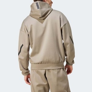 Vêtements d'entraînement et de jogging en gros deux pièces survêtements à cordon hommes meilleure qualité 100% coton lourd écologique - Product Image 4