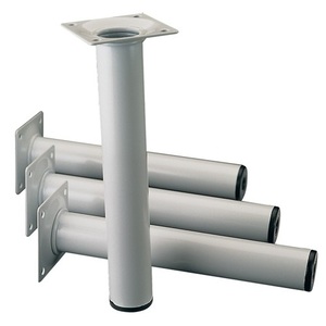 <b>White</b> Furniture Legs 30mm High with 600mm Mounting Plate Element System Pack of 4 - Product Image 1