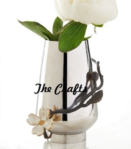 Florero de Calidad Exclusiva, Hecho a Mano, de Aluminio, Color Plateado, para Decoración de Mesa - Product Image 6