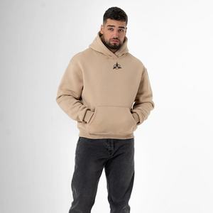 เสื้อฮู้ดโอเวอร์ไซส์ของผู้ชายสีทึบผ้าฝ้าย100% ปรับแต่งโลโก้ได้พิมพ์ดิจิตอลอุปกรณ์สำหรับฤดูหนาวกำหนดได้ - Product Image 4