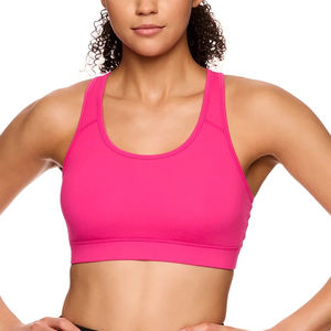 Sujetadores deportivos de verano con logotipo personalizado para mujer, sujetadores deportivos altos para entrenamiento de impacto, Yogbra, diseño ligero sin costuras que absorbe la humedad - Product Image 4