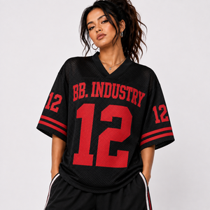 BB. INDUSTRY Maillot de basket-ball pour femme, blanc, en maille, col en V, manches courtes, respirant, coupe décontractée, numéro 12, vêtements d'équipe - Product Image 4