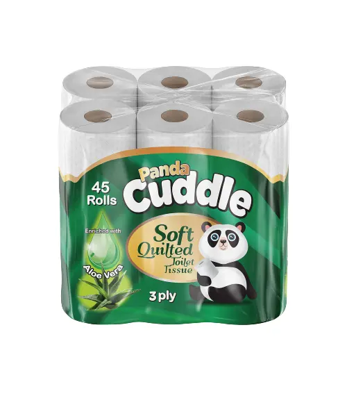 Superzachte Luxueus Gewatteerde 3-laags Toiletpapier Rollen-Panda Knuffel Klassiek Zacht Gewatteerd Toiletpapier Verrijkt Met Aloë Vera