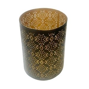 Porte-bougie votif de forme ronde en métal revêtu de poudre noire, porte-bougie Votive en fer, forme ronde - Product Image 3