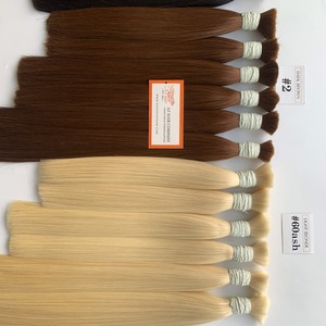 Caliente 100g a granel recto cutícula alineada cabello vietnamita tupé estilo ondulado extensiones a precio al por mayor paquetes Genius Weft - Product Image 5