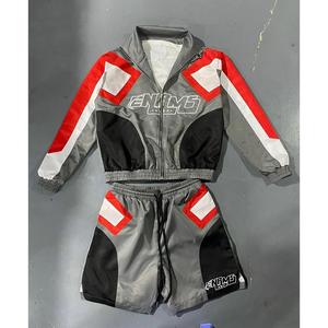 Ensemble de survêtement décontracté pour homme, veste en toile légère d'hiver pour l'extérieur, short de sport, ensemble de survêtement tendance, coupe-vent à capuche, short - Product Image 4