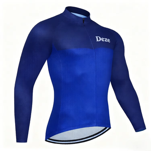 Maillot de cyclisme à manches longues personnalisable avec logo, vente en gros OEM, haute élasticité, anti-frottement, coupe ergonomique pour équipes de club et VTT - Product Image 3