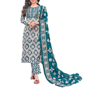 Colección 2025 Vestidos Estampados de Verano Kurta Shalwar Premium para Mujer Pakistaní Tela de Algodón Suave OEM/ODM Disponible - Product Image 1