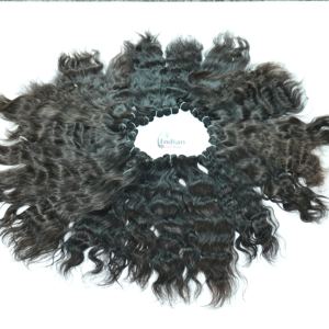 Vente en gros d'extensions de cheveux humains originaux vierges 100% bruts style vague et boucles indiennes bon service-paquet de cheveux naturels vietnamiens - Product Image 2