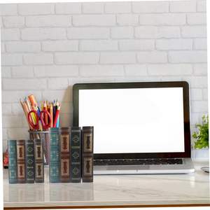 2pcs Livre Décoration Bureau Top Décor Bois Boîtes à Bijoux Faux Stack Designer Books Vintage Jewelry - Product Image 5