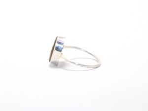 Vente chaude 925 solide en argent Sterling ormeau coquille anneau mignon pierre précieuse naturelle déclaration bijoux pour les mariages usine en gros - Product Image 5