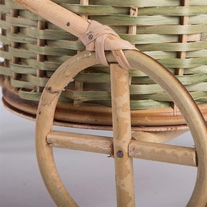 Cradle for Babies With Handles and <b>Wheels</b> Made Material Natural - Product Image 3