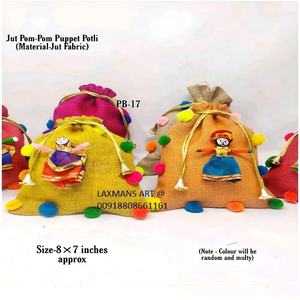 Jute Embroidery <b>Coins</b> Drawstring Pouch <b>Purses</b> Jute <b>Coins</b> <b>Purses</b> Jute Patchwork <b>Coins</b> <b>Purses</b> Drawstring Potli <b>Coins</b> <b>Purses</b> - Product Image 1