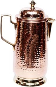 Tapa de jarra de agua de cobre puro 100% jarra de cobre resistente de cobre sólido exporet mejor para cócteles de mula de Moscú Ayurveda de agua - Product Image 3