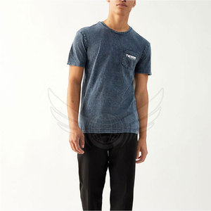 Camisetas de lavado ácido de algodón de alta calidad, camiseta de lavado estampado, camiseta de lavado ácido de manga corta Vintage relajada pesada - Product Image 2