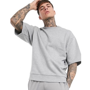 Tùy Chỉnh Chia 2 Màu Sắc T Áo Sơ Mi Màu Khối Hai Tone Áo Thun Cho Nam Giới TEE Áo Sơ Mi Dài Dòng Mỏng Phù Hợp Với Bông Thể Thao Hai Tone Áo Thun - Product Image 4