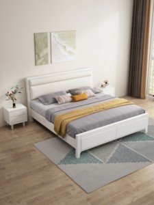 High Quality Wooden Bedroom <b>Beds</b> Bedside Minimalist Scandinavian Solid Wood <b>Platform</b> <b>Bed</b> for Modern Bedroom - Product Image 3
