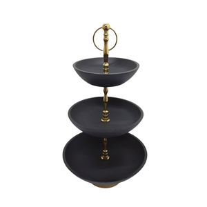 Support de gâteau de forme ronde en métal doré décoratif pour la maison fini or pour la fête d'anniversaire de mariage gâteau dôme fait à la main en vrac - Product Image 2