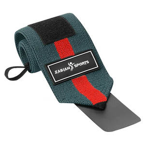 Muñequera de neopreno de color personalizado OEM, muñequeras elásticas de algodón pesado para levantamiento de pesas, ejercicio de gimnasio, para levantamiento de pesas - Product Image 3