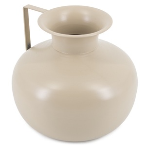 Stylish vintage metal iron flower <b>vase</b> with unique <b>textured</b> surface ideal for modern contemporary minimalist home decor - Product Image 6