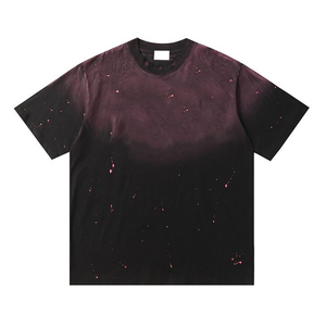 T-Shirt homme 100% coton respirant col rond manches courtes Logo personnalisé éponge française épaule tombante microfibre Style décontracté lettre - Product Image 4