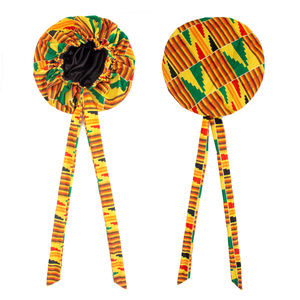 أنقرة لطيفة منشفة مبطنة بونيت للنساء الجمال طباعة بونناتات قطنية للعناية بالشعر قبعة ليلية - Product Image 3