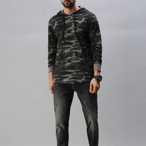 Sweat à capuche camouflage surdimensionné de haute qualité personnalisé, 100% coton, séchage rapide, respirant, pour la chasse en plein air en hiver pour hommes - Product Image 3