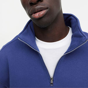 Sudadera para hombre adulto superventas, Color sólido, manga larga, secado rápido, cuarto de cremallera, manga completa, sudaderas de gran tamaño para hombre - Product Image 2