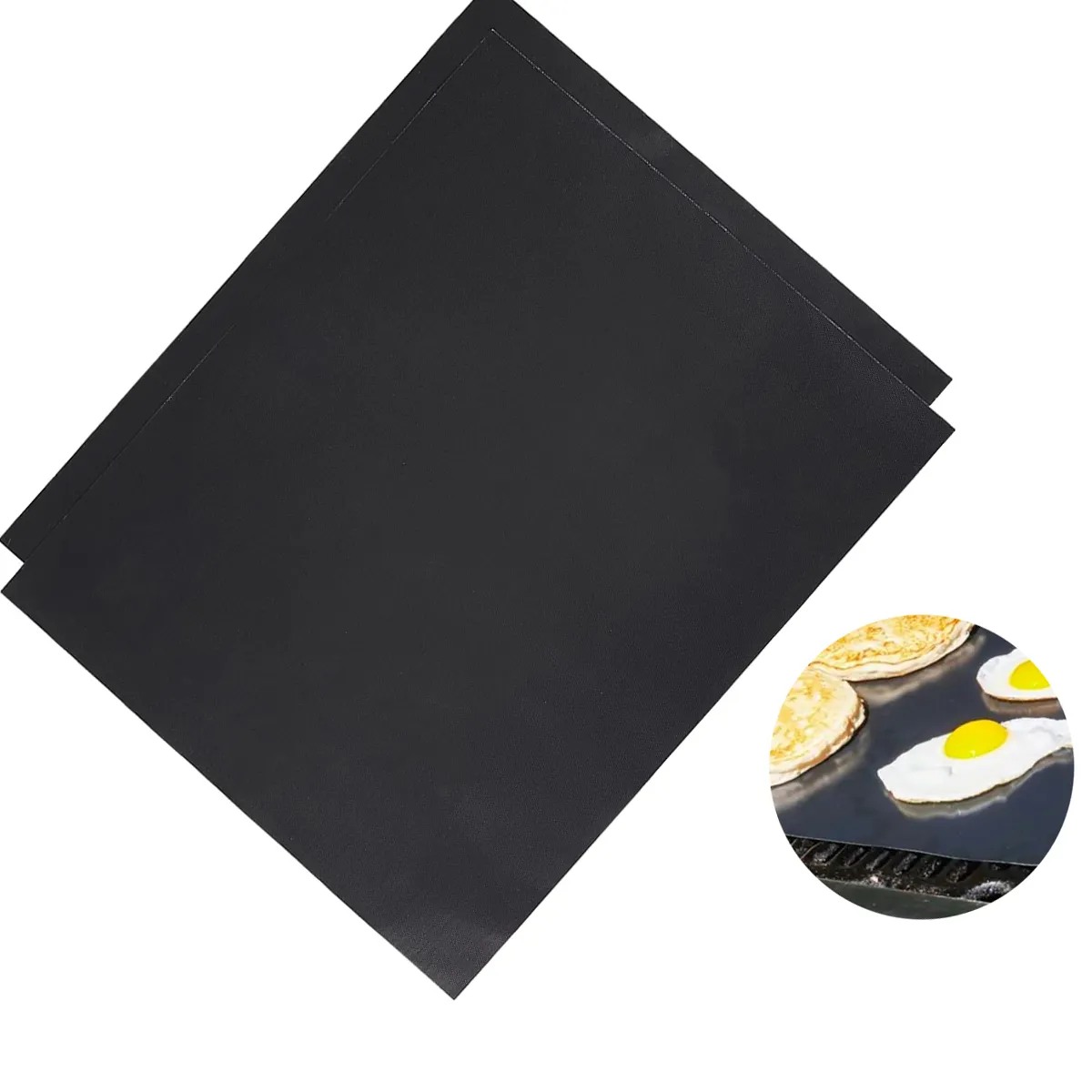 Customized Nonstick PTFE Fiberglass BBQ Cooking Accessories Reusable Oven Liners BBQ Grill Mat for Outdoor Grill