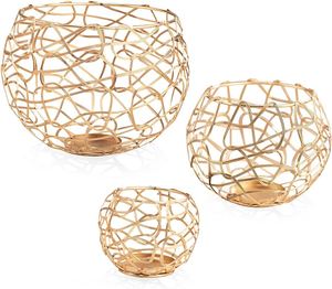 Último diseño llamativo vela con acabado dorado votiva para el hogar Hotel y restaurantes Mesa votiva decorativa al por mayor - Product Image 1
