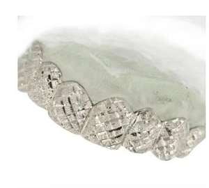 Grillz de luxe plaqué rhodium or/argent avec diamants, sur mesure, style hip-hop, disponible en Morganite, fournisseur indien - Product Image 3
