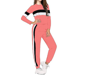 Nuevo y elegante chándal con logotipo personalizado para mujer, Tops cortos, sudaderas con capucha y chándal para correr, conjunto de 2 piezas, traje para correr de lana de algodón para mujer - Product Image 3