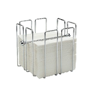 Vente en gros Porte-serviettes personnalisé Dessus de table en fil métallique moderne de luxe avec revêtement argenté fait main de Noël Forme carrée pour les fêtes et les cafés - Product Image 1