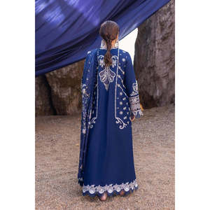 ชุดสูทผ้าลอนหรูหราสำหรับผู้หญิง Qalamkar รุ่น Sahil Kinare '24-FP-06 MIRAY-TC-1113 - Product Image 5