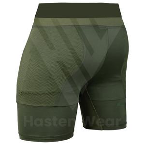 Shorts de compression pour hommes de qualité supérieure, prix de gros les plus bas, créez votre propre logo, taille élastique, pantalon court compressé - Product Image 2