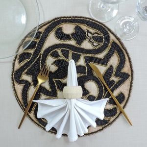 Wholesale Factory Price Glass <b>Beaded</b> <b>Placemats</b> Designer Decorative <b>Beaded</b> <b>Placemats</b> For Farmhouse At Whole Sale Price - Product Image 1