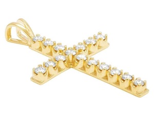 Colgante cruzado helado con VVS Moissanite Diamond Hip Hop Style Jewelry Gift para hombres y mujeres - Product Image 2
