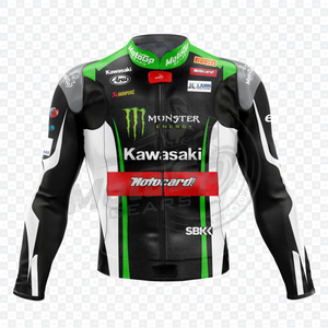 Rawasaki Tom Sykes MotoCP Gears Cowhide/Kangaro Leather Motorcycle Track Riding/Racing Made To Measure Hump Mens <b>Biker</b> <b>Jacket</b> CE - Product Image 1