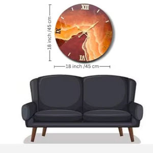 Luxury Handmade Resin Mechanical <b>Battery</b> <b>Powered</b> Modern Waterproof Oversized Night <b>Light</b> Wedding Dining Room <b>Wall</b> Clock Home - Product Image 1