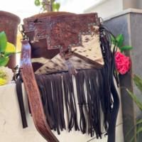 Sac fourre-tout en cuir sculpté à la main par un designer, avec franges, élégant, en cuir de vachette, multi-usages pour femmes – Grande Vente