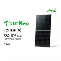 Jinko Tiger Neo N Tipo Células solares monofaciales 580W 585W 590W 595W 600W 605W Panel solar Jinko Panel solar Módulo fotovoltaico de 580 vatios