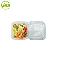 Gemaakt in Vietnam, 220ml plastic vierkante herbruikbare voedselcontainer met vershoudfunctie voor gebruik in de keuken