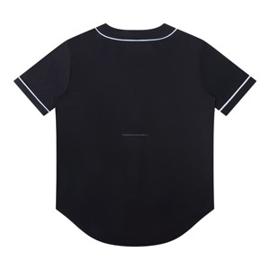 Vente en gros Chemises unies de baseball à impression personnalisée Haut de baseball bleu Maillot de baseball pas cher pour homme avec sublimation - Product Image 5