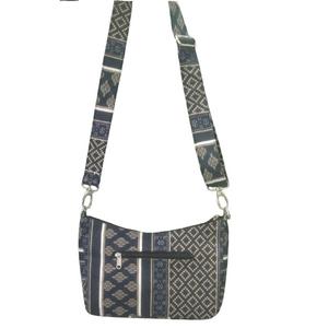 Bolso de mano de mensajero de hombro de algodón de tela Jacquard bohemio para mujer, bolso de mano con cremallera, colección étnica india, moda al por mayor - Product Image 5